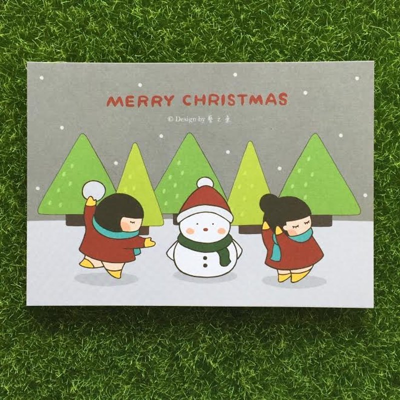 《艺之鱼》朋友 圣诞节 圣诞卡 卡片 明信片 圣诞礼物 --CM005 - 卡片/明信片 - 纸 灰色