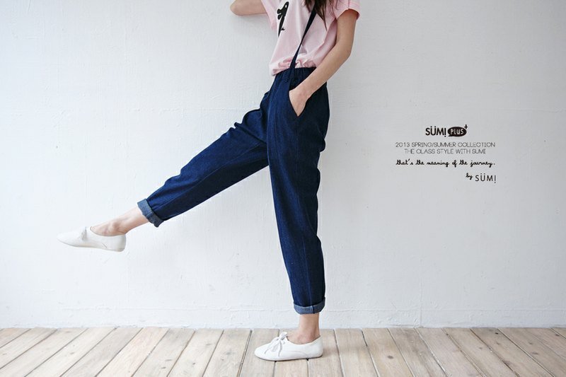 ◆ SUMI PLUS系列手作经典老爷吊带裤◆ 3SF250_丹宁 - 背带裤/连体裤 - 其他材质 蓝色