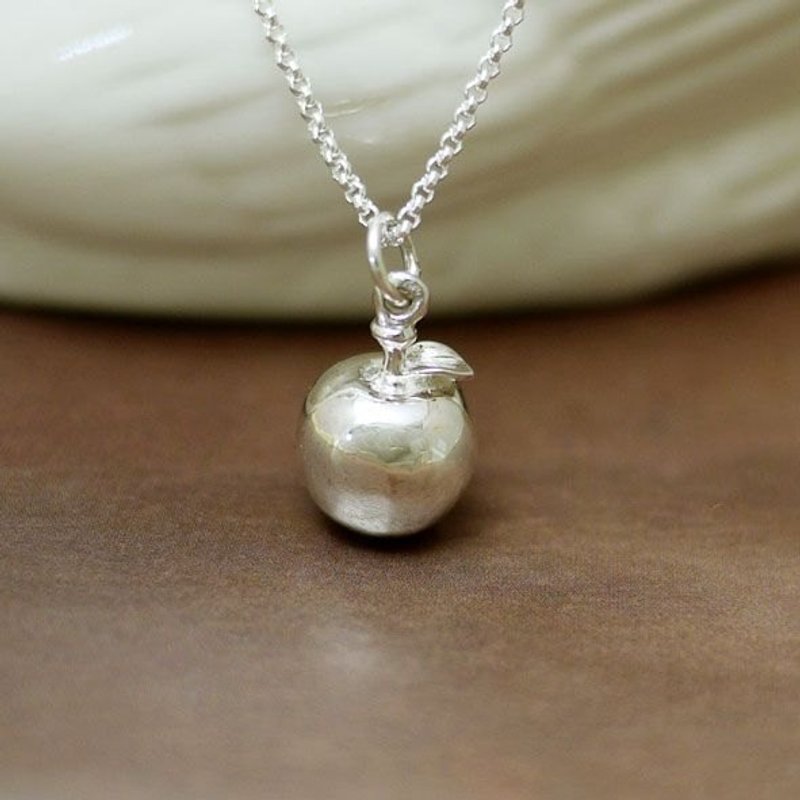 苹果纯银项炼 - 项链 - 其他金属 灰色