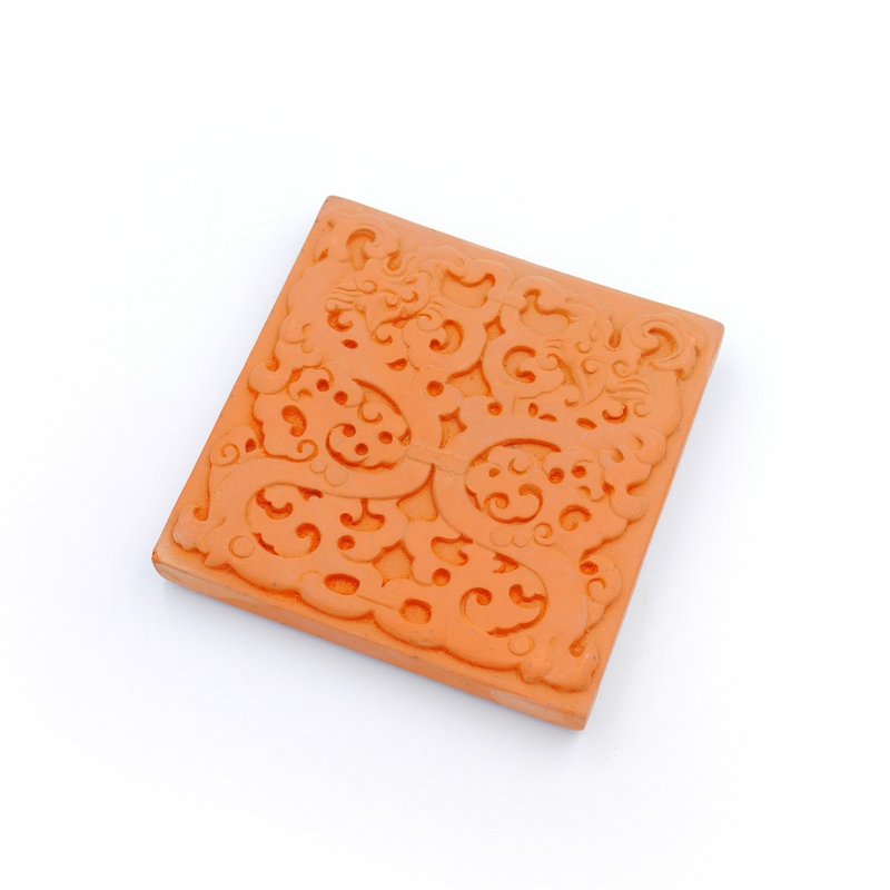 平安福气 / 盘龙 / 砖雕吸水杯垫 - 杯垫 - 其他材质 