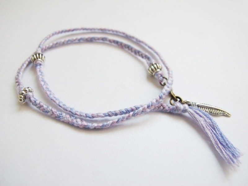 mintneiff-缠绕系列/16/ - 手链/手环 - 棉．麻 紫色