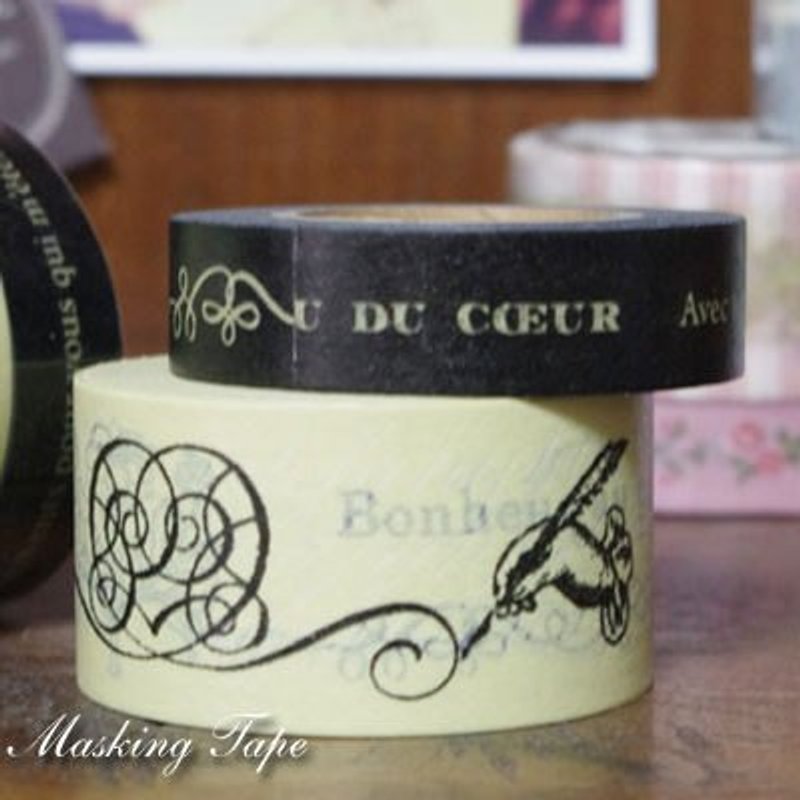 Tokyo Antique Masking Tape MT和纸胶带 (MAS-C) - 纸胶带 - 纸 黑色