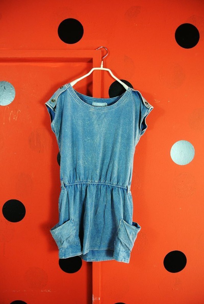 率性短洋装(牛仔) - 洋装/连衣裙 - 其他材质 