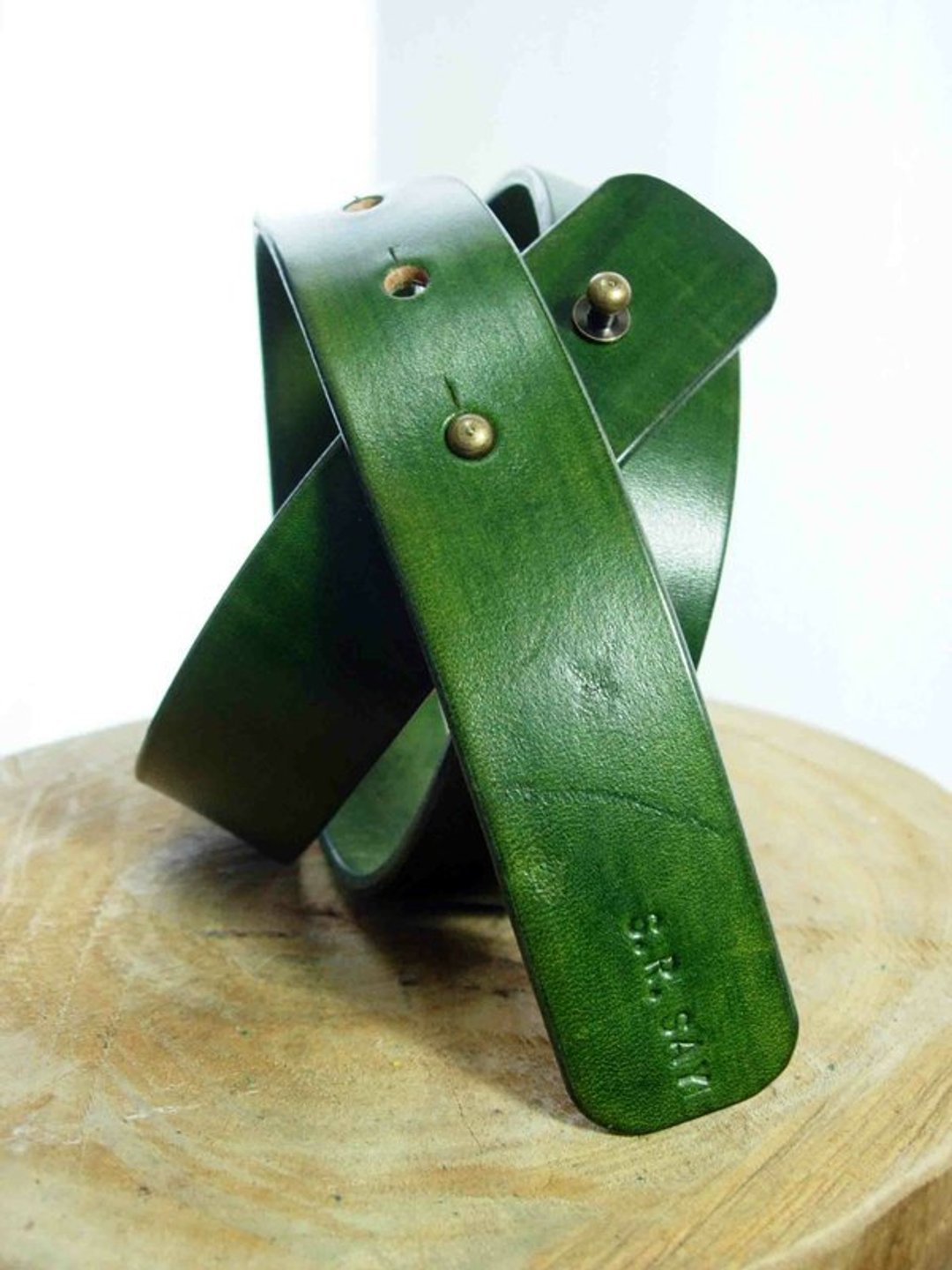 【订做】3.5cm极简湖水绿皮带 - 其他 - 真皮 绿色