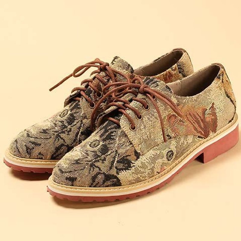 e’cho．复古轻甜花漾红底鞋║Ec12俏皮猫咪 - 女款休闲鞋 - 其他材质 多色