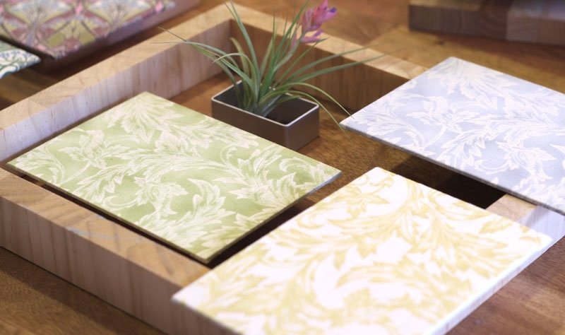 英国限量花布/明信片/记事夹 * 绿 - 卡片/明信片 - 其他材质 绿色