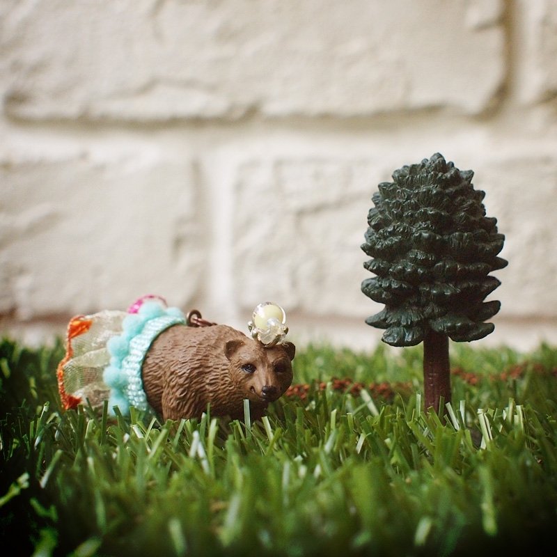 动物园 | 熊/棕熊项链/钥匙圈/吊饰/摆饰 - 项链 - 塑料 咖啡色