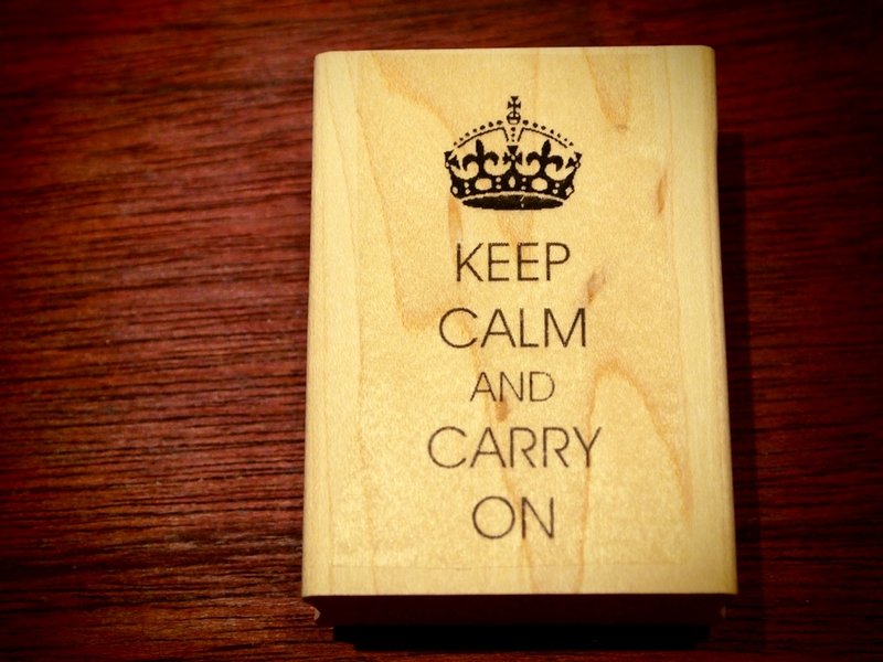 keep calm and carry on 美国手工橡皮印章:Made in USA - 木工/竹艺/纸艺 - 木头 黑色