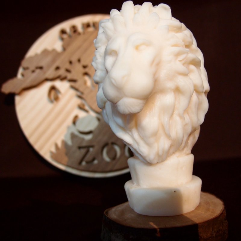 造型香砖-西洋棋系列‘狮子-王’ 象牙白 Fragrant Brick - 香薰/精油/线香 - 蜡 白色