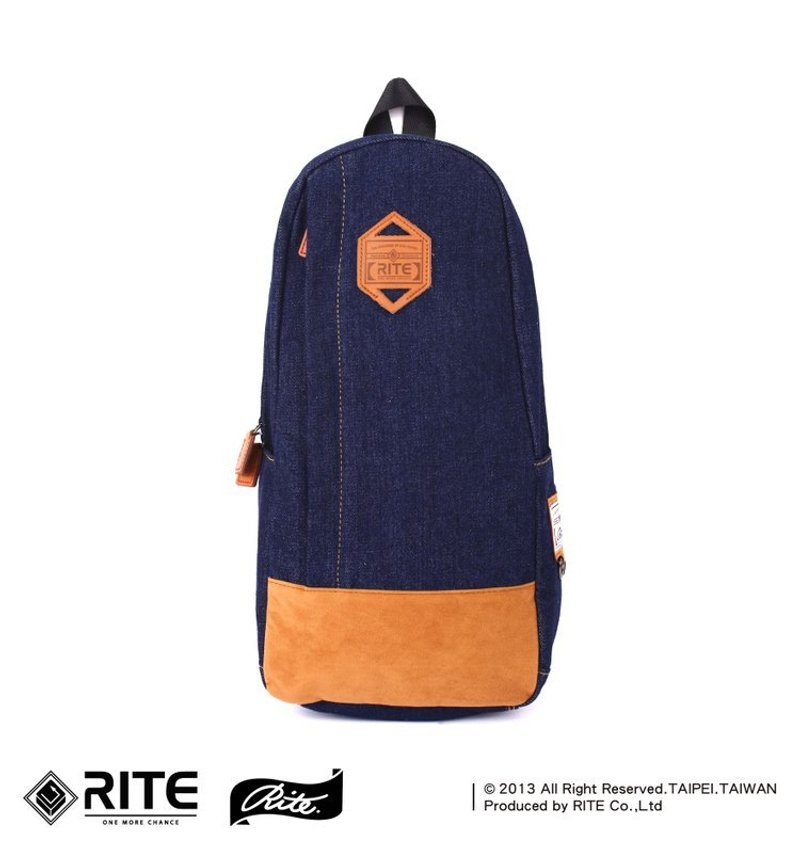 2013 S/S RITE Bag｜小莱特包-经典牛仔｜ - 侧背包/斜挎包 - 棉．麻 蓝色
