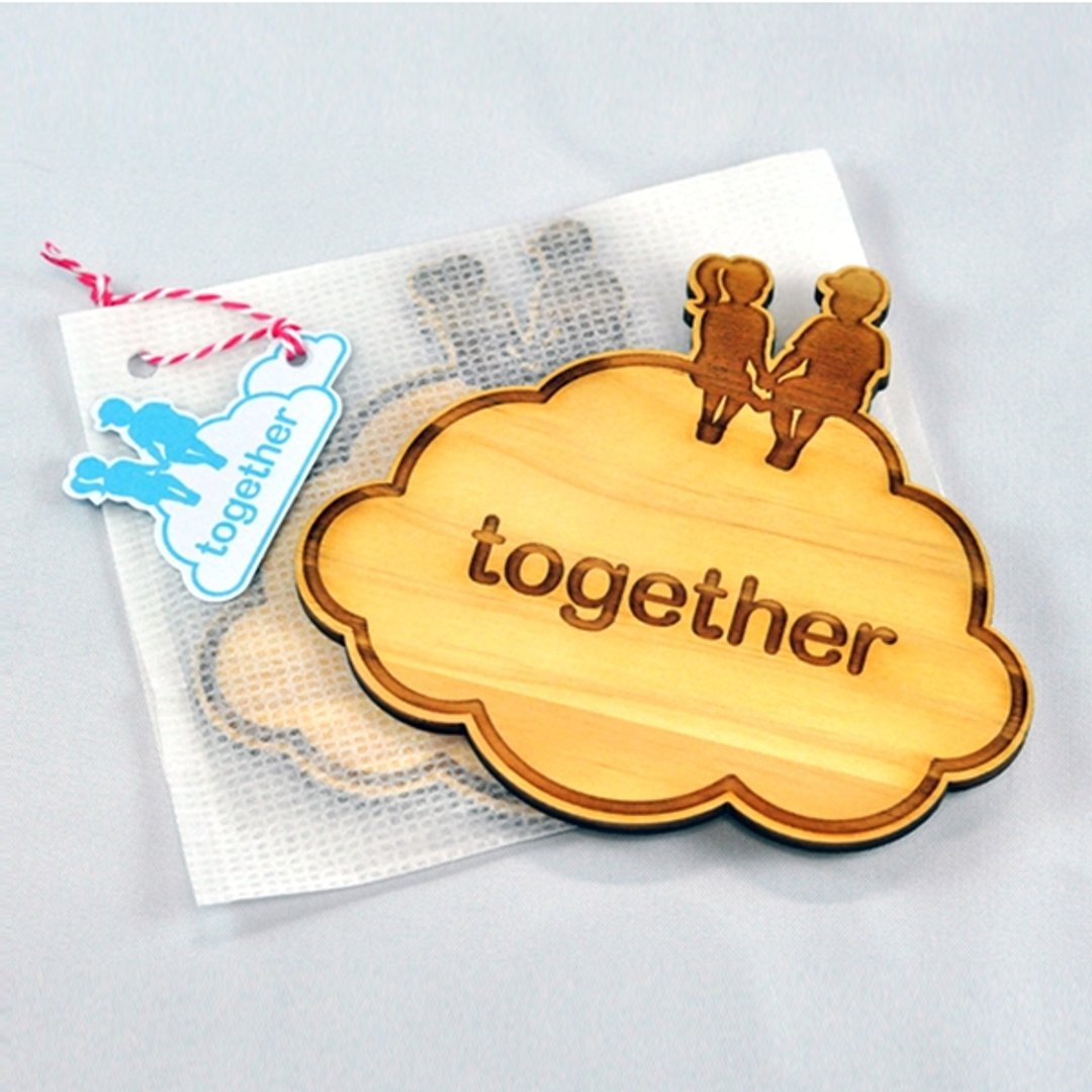 together 松木云朵造型杯垫 - 杯垫 - 粘土 咖啡色