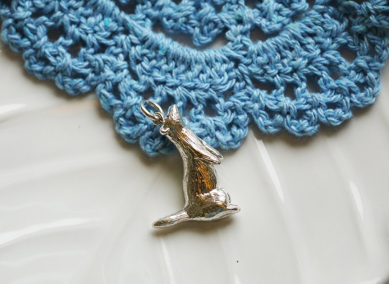 手工925纯银【雪貂项链 Ferret necklace】咕~咕~!那是什么~? - 项链 - 纯银 银色