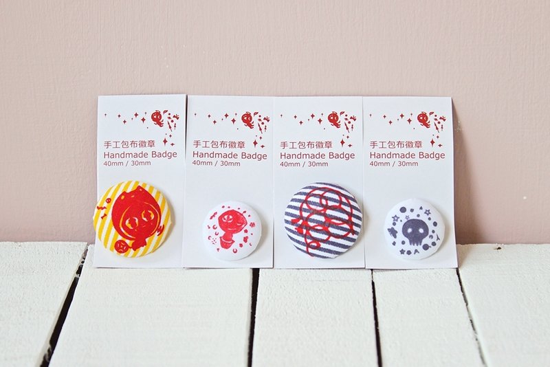 印花乐X吴耿祯-包布徽章组合 - 徽章/别针 - 其他材质 多色