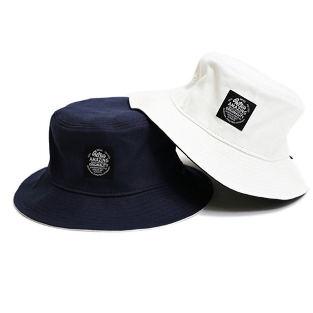 Filter017 - 渔夫帽 -  Single Jacquard Bucket Hat 人字纹素面渔夫帽 - 帽子 - 其他材质 蓝色