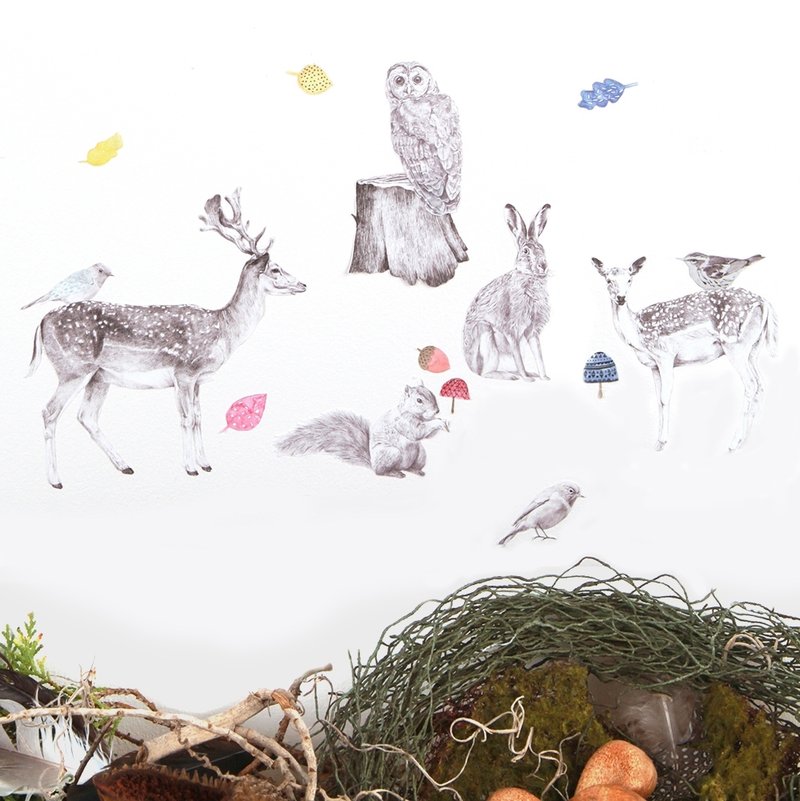 森林好朋友mini <love mae 澳洲环保无毒专利壁贴> - 墙贴/壁贴 - 其他材质 多色