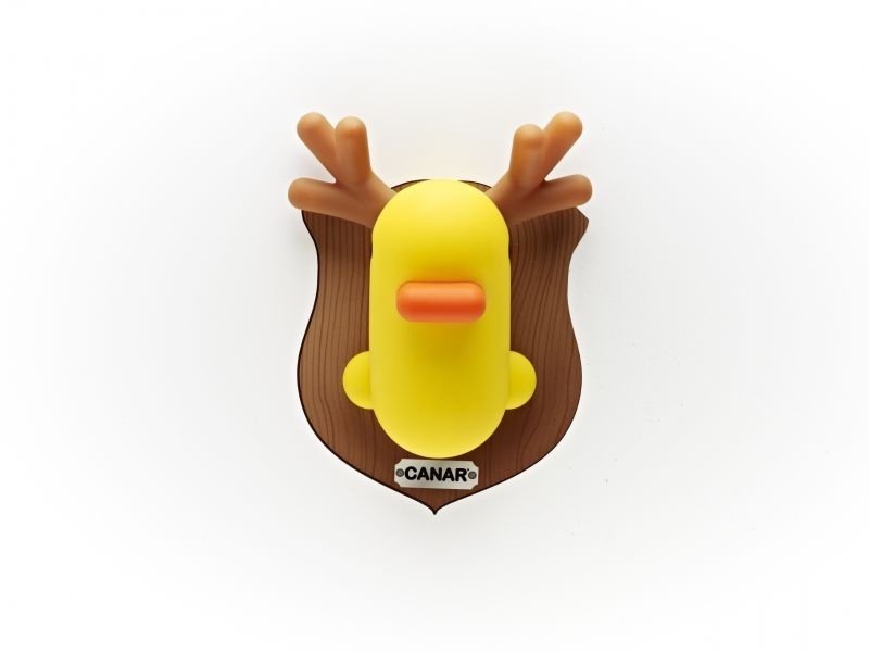 CANAR品牌可爱独家小鸭壁饰/挂饰存钱筒/疗愈适生日送礼(经典黄) - 储蓄罐 - 塑料 黄色