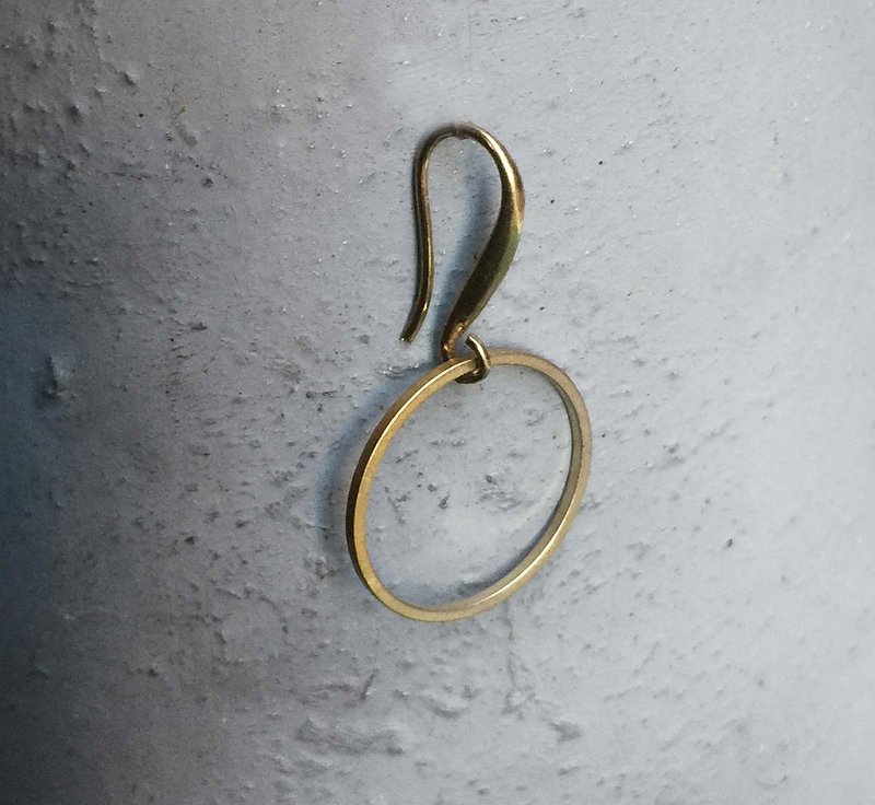 设计感铜耳环(可选要夹式.耳勾.或耳针)*卖场为单只价钱 - 耳环/耳夹 - 其他金属 金色