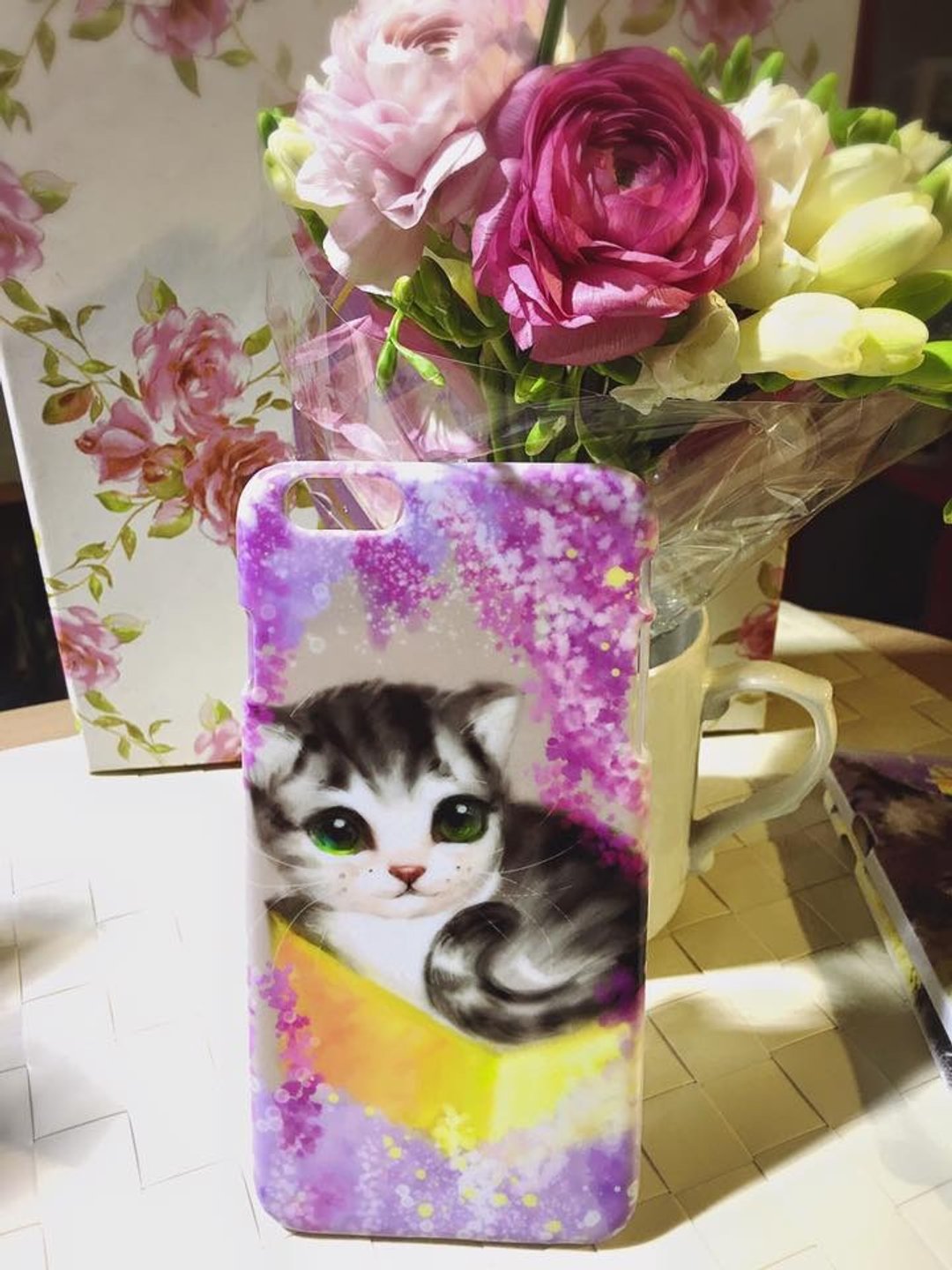 大卫画猫_限量手机壳_紫藤梦  iPhone i5.i6s,i6splus /Android Samsung三星, HTC, Sony 设计师款 手机壳/保护套/ 猫咪 猫 手机壳 - 手机壳/手机套 - 塑料 紫色