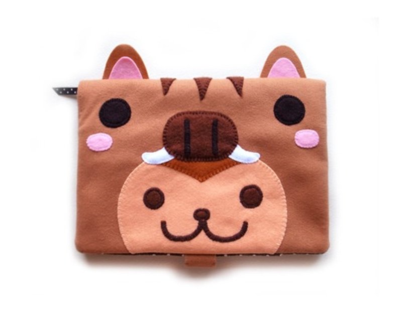 BoSARU 猪年猪宝 山猪猴 妈妈宝宝手册书套 - 书衣/书套 - 聚酯纤维 咖啡色