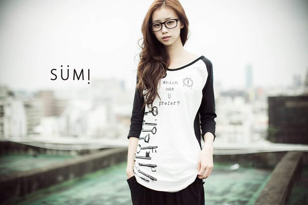SUMI 七分袖棒球T WHICH ONE U PREFER? - 女装 T 恤 - 棉 黑色