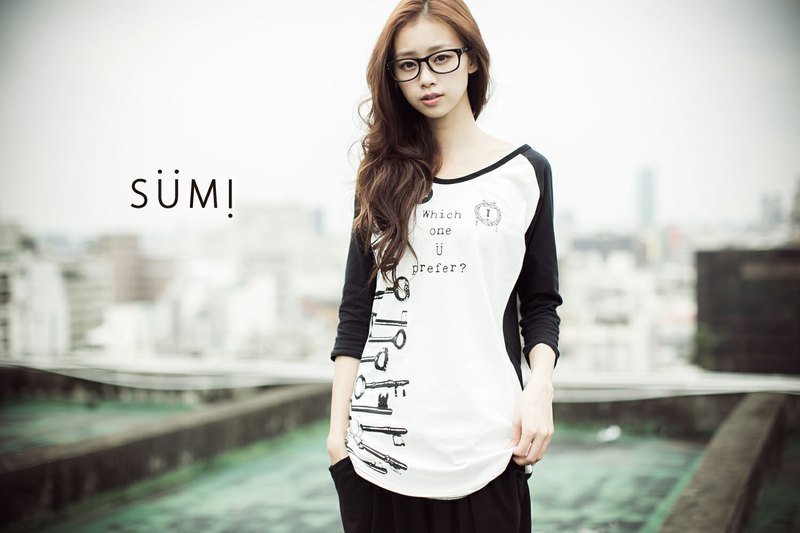 SUMI 七分袖棒球T WHICH ONE U PREFER? - 女装 T 恤 - 棉．麻 黑色