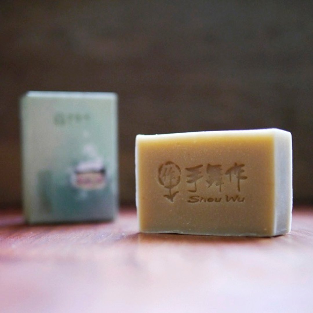 手工皂-洗脸-沐浴-艾草皂/Wormwood Soap-一般/偏油性肌肤适用(清爽)-手舞作 - 脸部清洁/卸妆用品 - 植物．花 