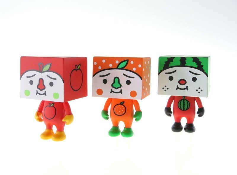 夏日水果盘 - 2寸水果豆腐公仔 (苹果/橘子/西瓜)  - 其他 - 塑料 多色