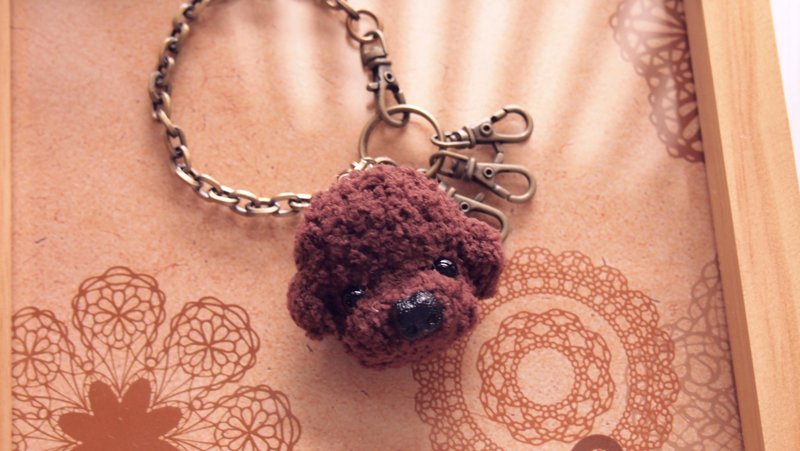 手工宠物-贵宾狗万用挂饰 - 钥匙链/钥匙包 - 其他材质 灰色