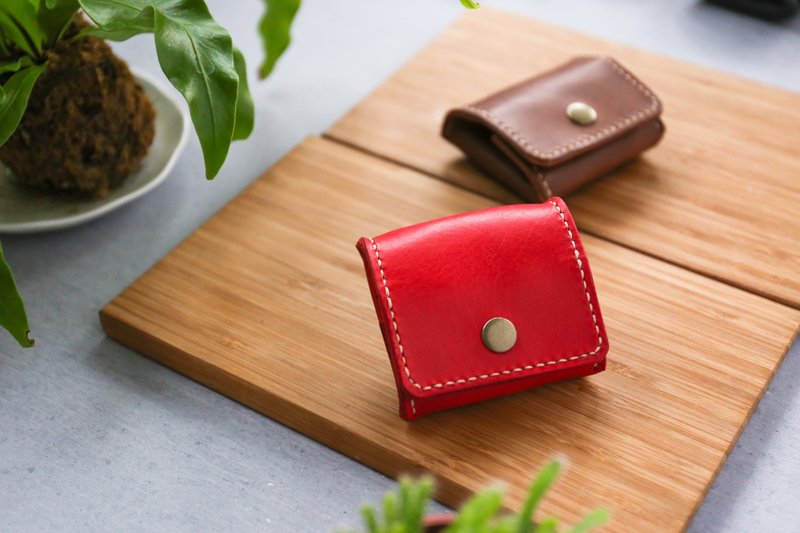 Shekinah 手工皮革 - 豆腐零钱包 - 其他 - 真皮 咖啡色