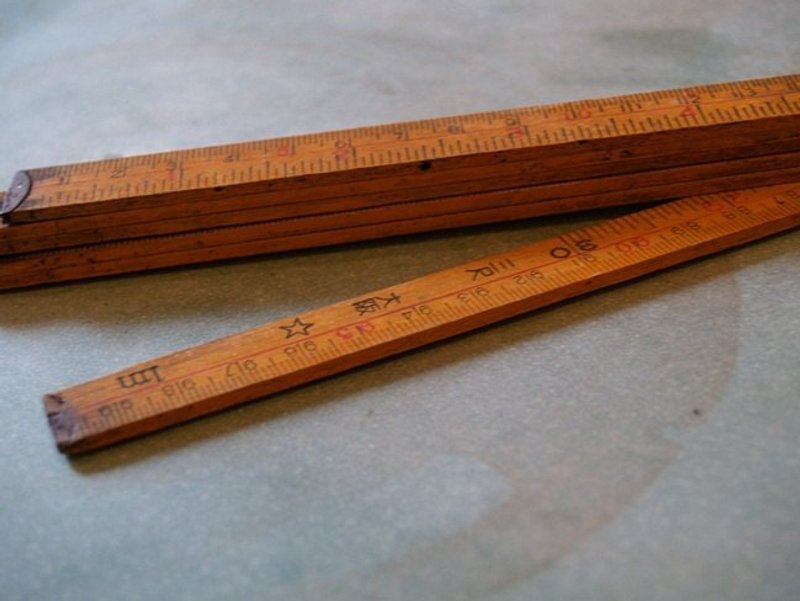 Vintage。台湾老货。折叠木尺<大阪>拍摄道具/手工具(包邮) - 其他 - 其他材质 
