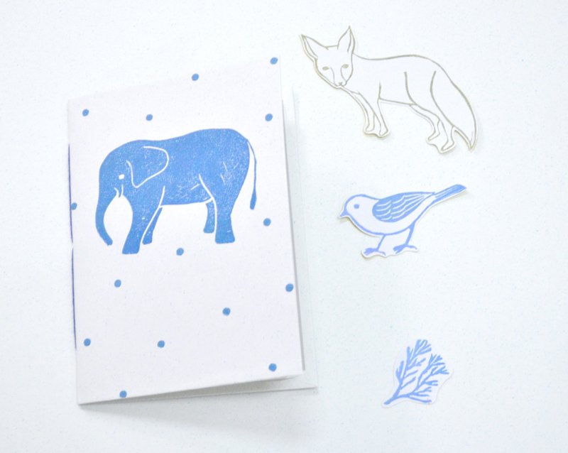 大象圆角手工笔记本 - 笔记本/手帐 - 纸 蓝色