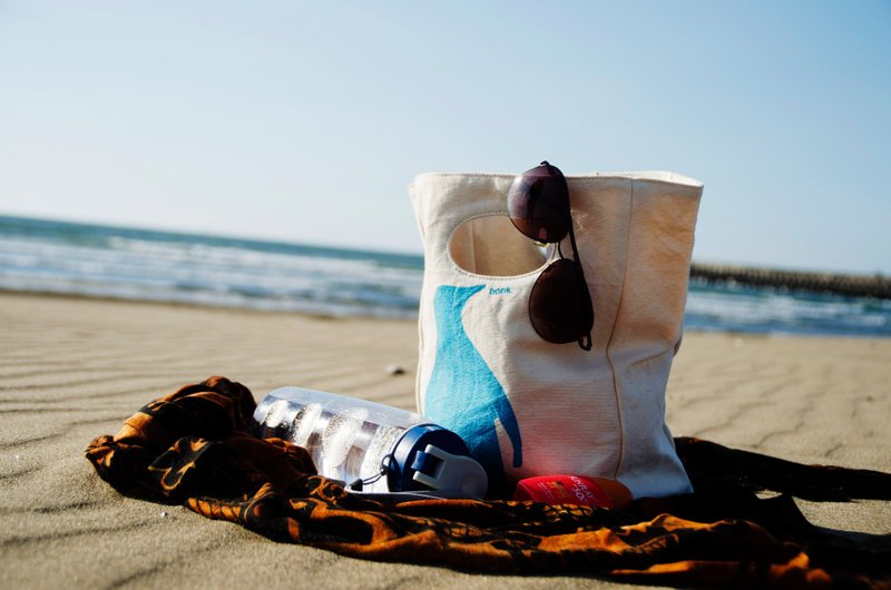 加拿大fluf有机棉 企鹅摇摇随手袋 - 妈妈包 - 棉．麻 蓝色