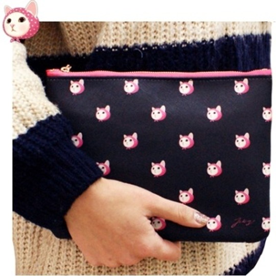 JETOY,Choo Choo 甜蜜猫 可爱 手拿包_Pink hood (J1502404) - 手提包/手提袋 - 真皮 多色