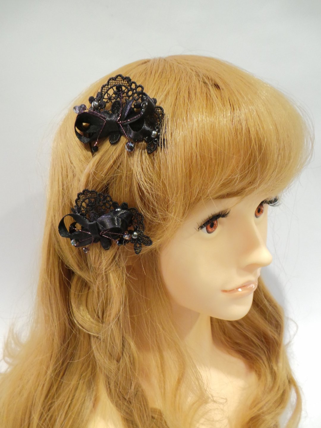 黑森林蛋糕立体蝴蝶结发杈-Lisa-Snail Design - 发饰 - 其他材质 黑色