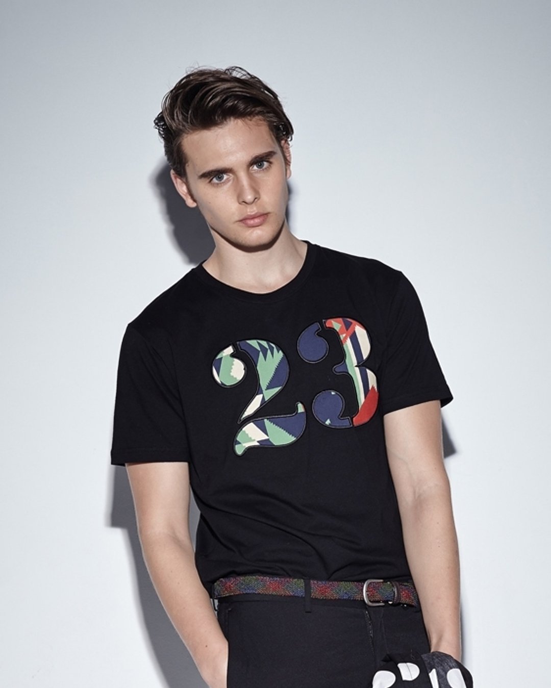 Stone'As T-shirt 23 number With Embroidery / 刺绣 Tee - 男装上衣/T 恤 - 其他材质 黑色
