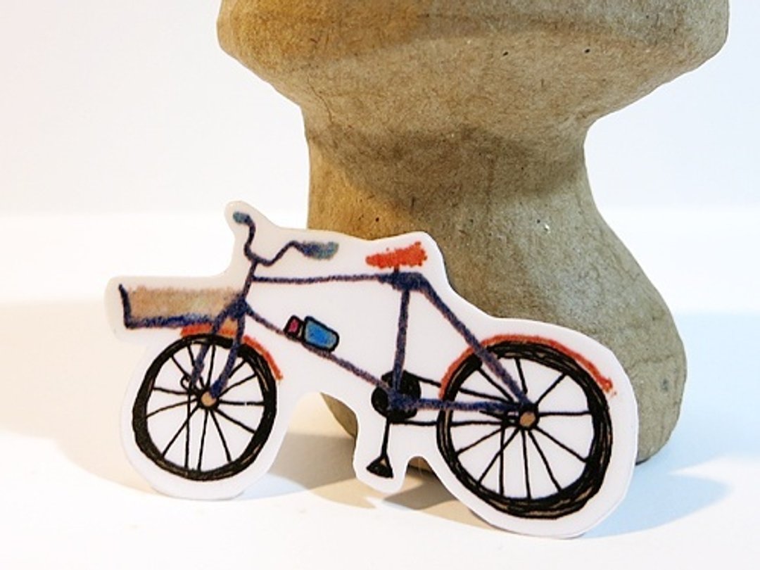 厚质防水贴纸-有水壶的bike - 贴纸 - 防水材质 黑色