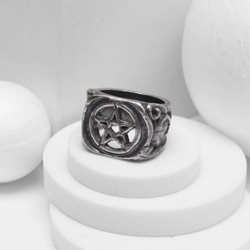 Recovery  x  Ameless 五芒星戒指 (古银/亮金) - 戒指 - 其他金属 金色