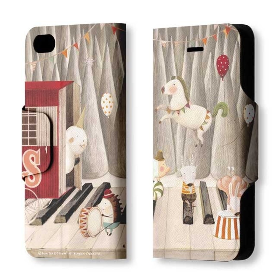 PIXOSTYLE iPhone 5/5S/5C 翻盖式皮套 冬季游乐园 PSIB5-020 - 手机壳/手机套 - 真皮 卡其色