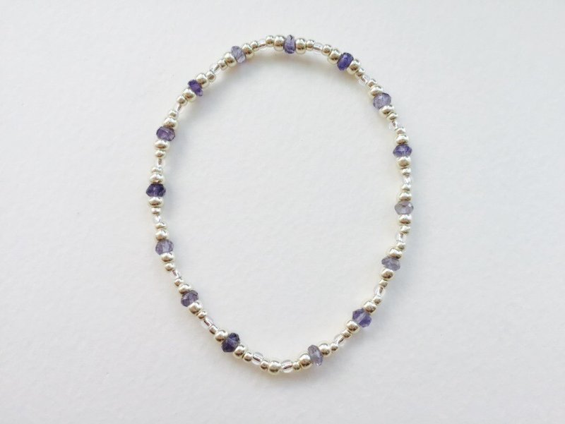 A Bead 夜晚绽放的薰衣草味道手链 - 手链/手环 - 宝石 紫色