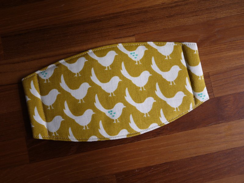 【Katie．C 凯蒂．心．手感生活】手作口罩=小翠鸟儿=芥末黄 - 口罩 - 棉．麻 黄色