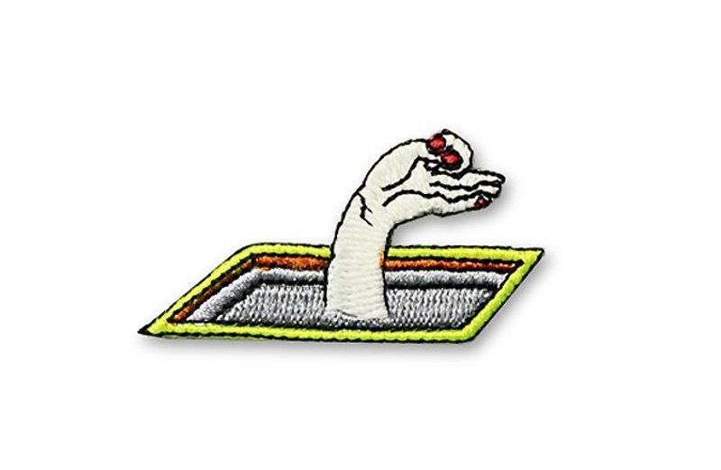 【京东都KYO-TO-TO】妖怪・百鬼夜行シリーズ_ 围炉里的手(いろりのて)绣片 - 编织/刺绣/羊毛毡/裁缝 - 绣线 灰色