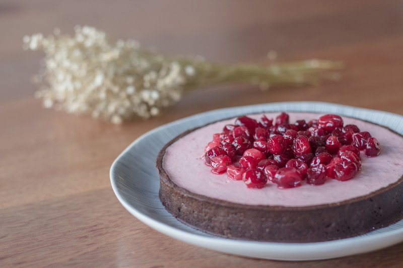 蔓越莓生乳酪塔 - 蛋糕/甜点 - 新鲜食材 粉红色