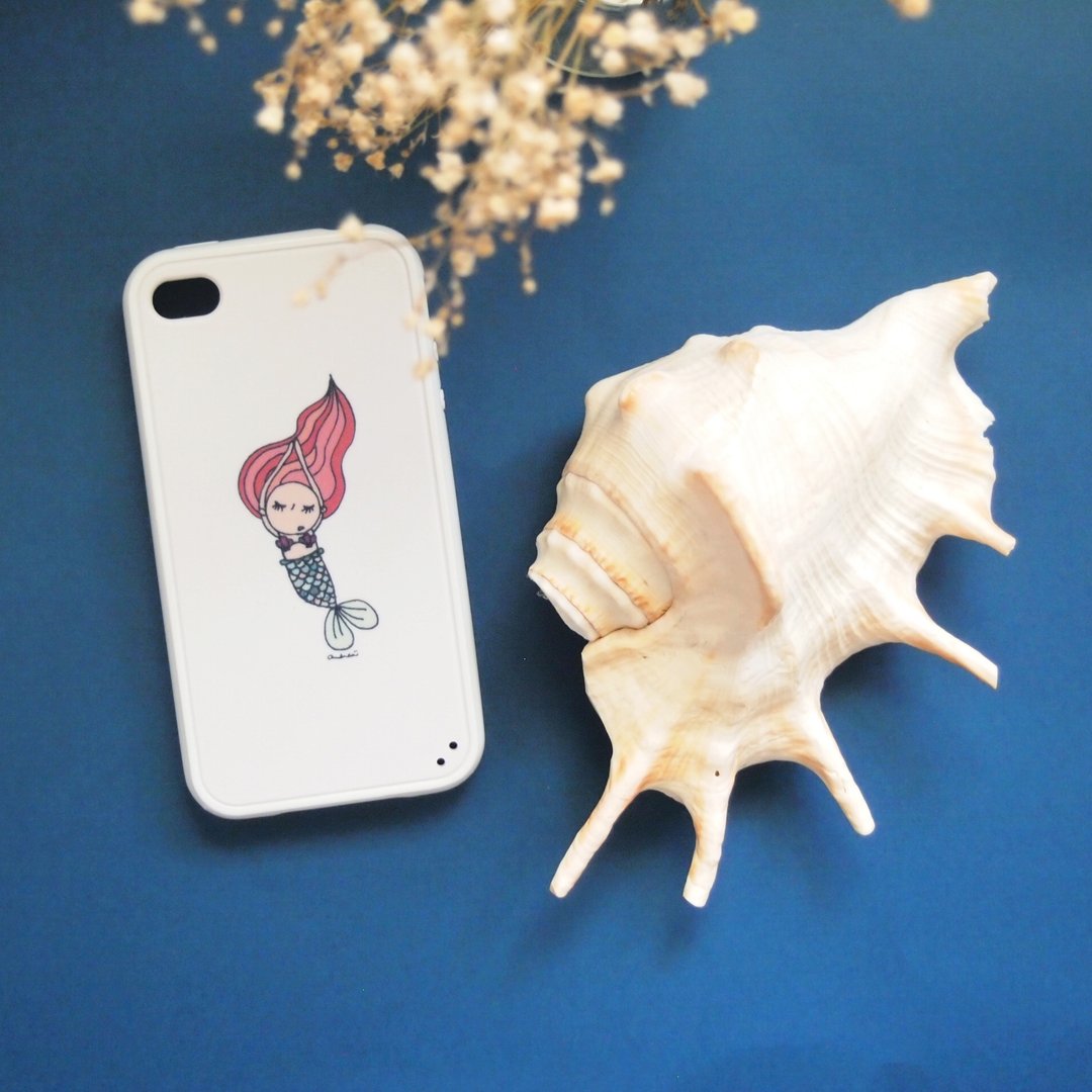 ☍人鱼／iphone4手机壳 - 手机壳/手机套 - 塑料 白色