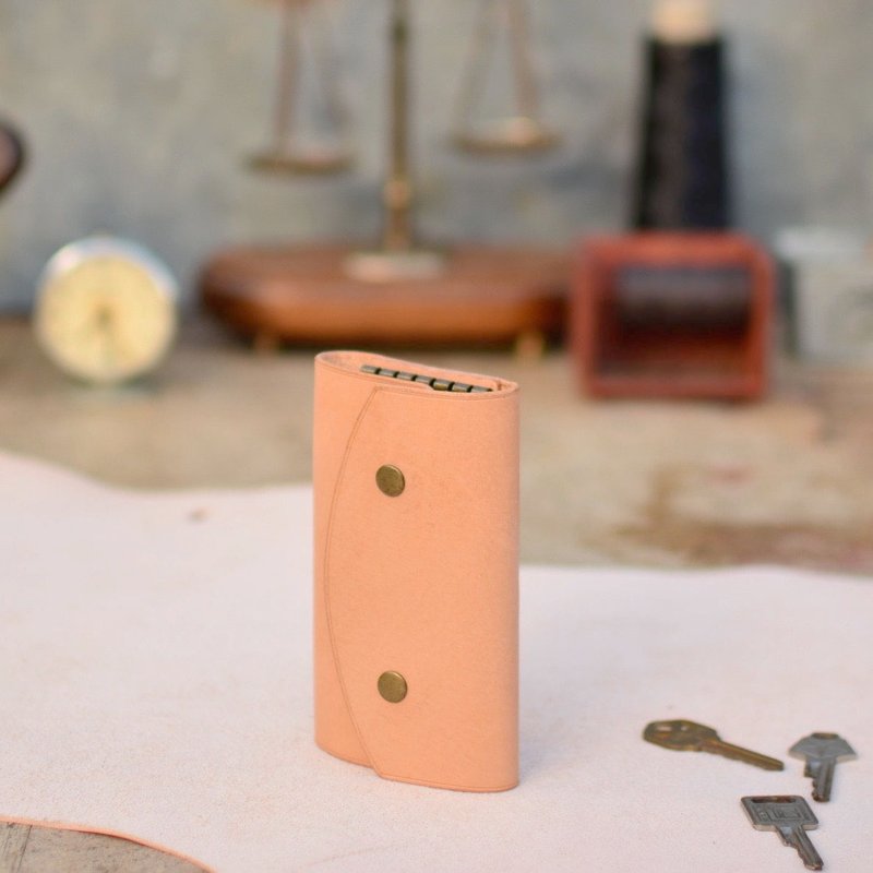 夕卡 Shika // 手制含钩钥匙包 - 钥匙链/钥匙包 - 真皮 绿色