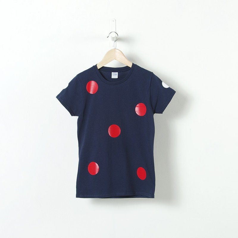 红点蓝T恤 T-Shirt - imakokoni - 女装 T 恤 - 其他材质 蓝色