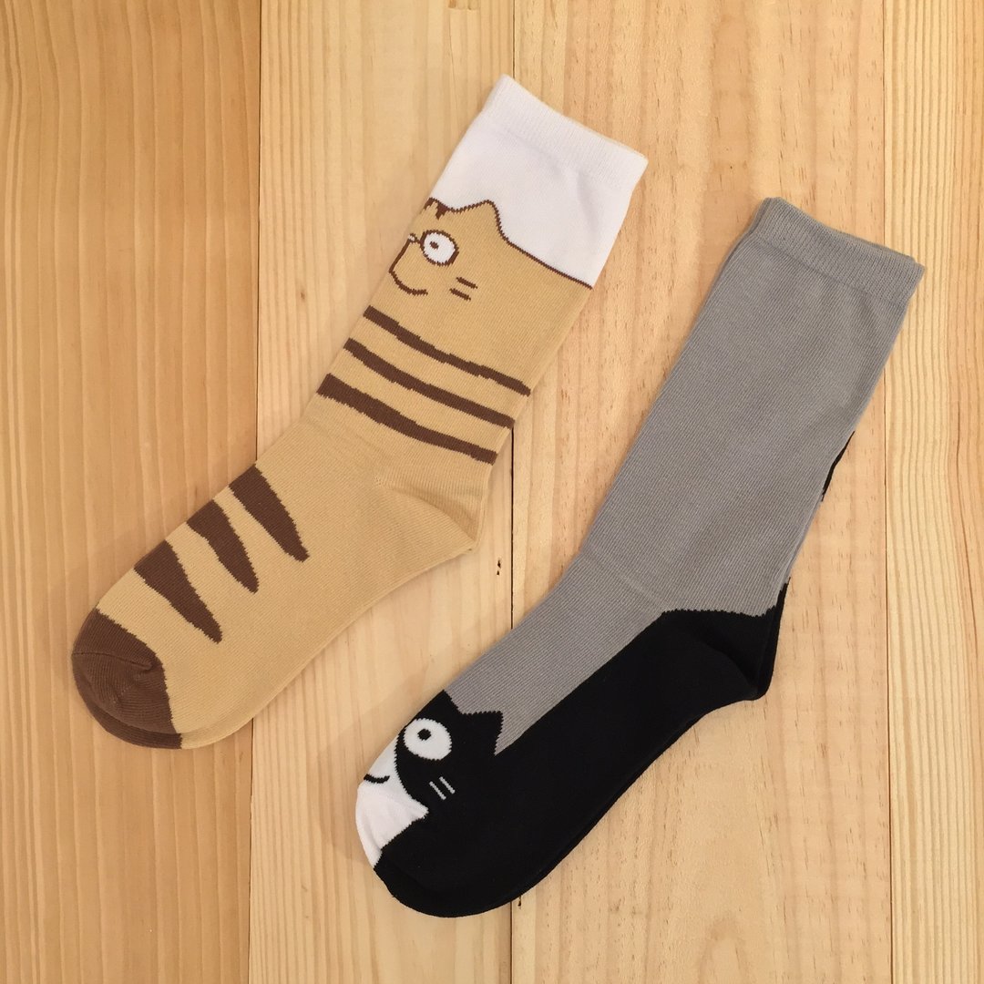 文地猫 Sock Sock地 袜子 - 袜子 - 棉 黑色