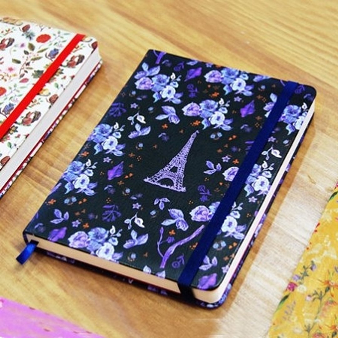 Dessin x 7321 Design-Nathalie Lete绑带精装笔记本-艾菲尔,7321-05871 - 笔记本/手帐 - 纸 蓝色