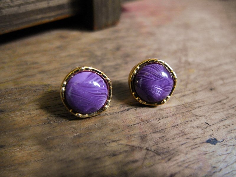 复时品【早期手工耳环：迷幻药】 - 耳环/耳夹 - 其他材质 紫色