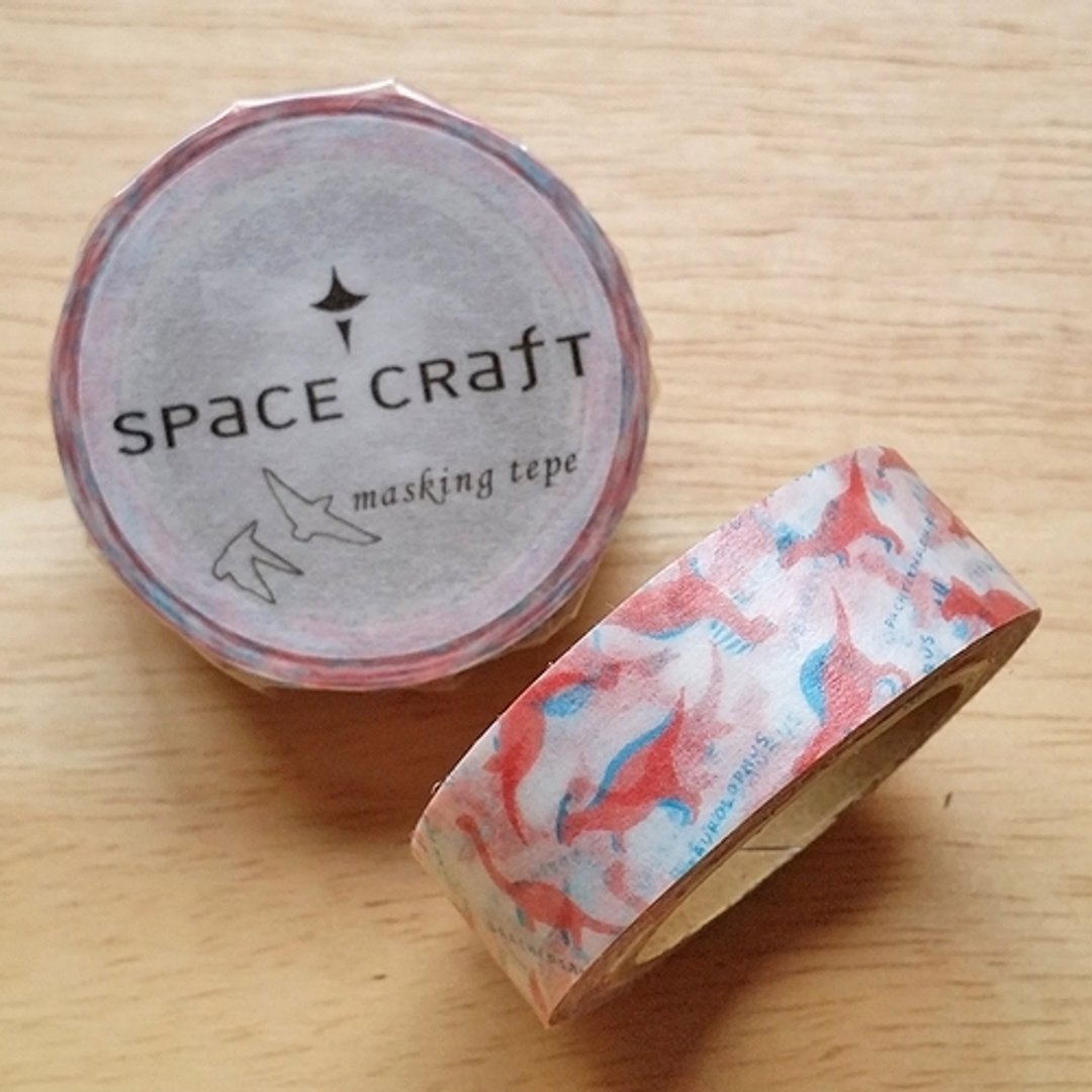 日本 Space Craft 和纸胶带【恐龙 (SC-MK-007)】 - 纸胶带 - 其他材质 粉红色