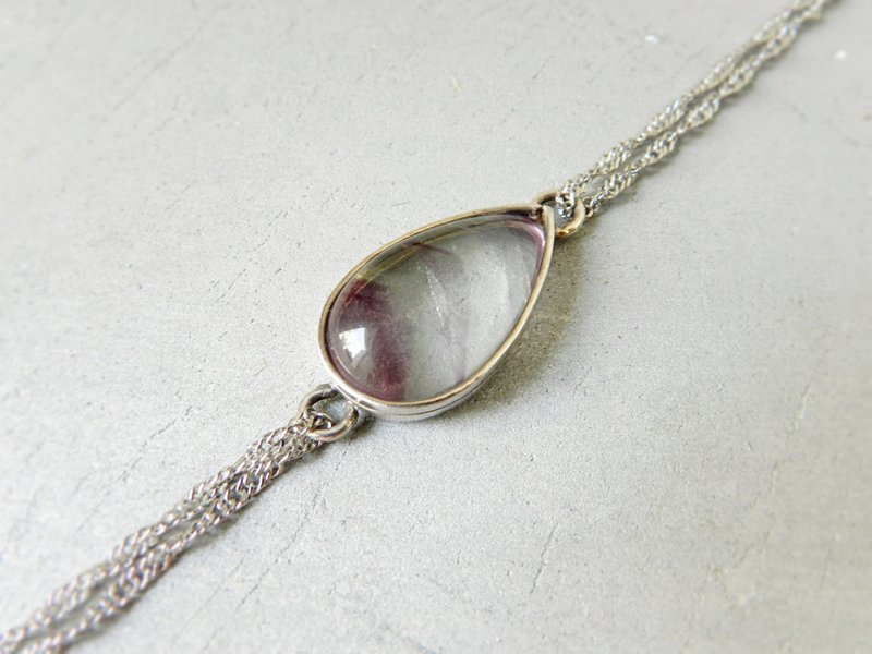 【 Minimaliste 】萤石纯银手链 - 手链/手环 - 宝石 多色